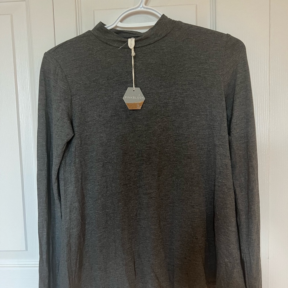 PinkBlush Maternity LongSleeves, Small, Grey Top (Brand New)